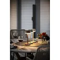 Konstsmide battery table lamp LYON with USB connection, CCT Switch, RGB, with touch dimmer IP54, green, grey dimmable