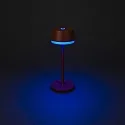 Konstsmide battery table lamp LYON with USB connection, CCT Switch, RGB, with touch dimmer IP54, terracotta dimmable