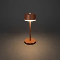 Konstsmide battery table lamp LYON with USB connection, CCT Switch, RGB, with touch dimmer IP54, terracotta dimmable