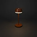 Konstsmide battery table lamp LYON with USB connection, CCT Switch, RGB, with touch dimmer IP54, terracotta dimmable