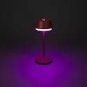 Konstsmide battery table lamp LYON with USB connection, CCT Switch, RGB, with touch dimmer IP54, terracotta dimmable