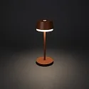 Konstsmide battery table lamp LYON with USB connection, CCT Switch, RGB, with touch dimmer IP54, terracotta dimmable