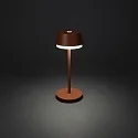 Konstsmide battery table lamp LYON with USB connection, CCT Switch, RGB, with touch dimmer IP54, terracotta dimmable