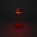 Konstsmide battery table lamp LYON with USB connection, CCT Switch, RGB, with touch dimmer IP54, terracotta dimmable