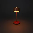 Konstsmide battery table lamp LYON with USB connection, CCT Switch, RGB, with touch dimmer IP54, terracotta dimmable
