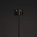 Konstsmide battery floor lamp NICE square, with USB connection, CCT Switch, with touch dimmer IP54, black dimmable