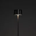 Konstsmide battery floor lamp NICE square, with USB connection, CCT Switch, with touch dimmer IP54, black dimmable