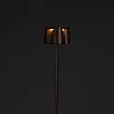 Konstsmide Vloerlamp op batterijen NICE hoekig, met USB-aansluiting, CCT Switch, met aanraakdimmer IP54, roest dimbaar