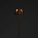Konstsmide Vloerlamp op batterijen NICE hoekig, met USB-aansluiting, CCT Switch, met aanraakdimmer IP54, roest dimbaar