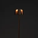 Konstsmide Vloerlamp op batterijen NICE hoekig, met USB-aansluiting, CCT Switch, met aanraakdimmer IP54, roest dimbaar