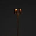 Konstsmide Vloerlamp op batterijen NICE hoekig, met USB-aansluiting, CCT Switch, met aanraakdimmer IP54, roest dimbaar