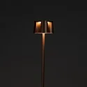 Konstsmide Vloerlamp op batterijen NICE hoekig, met USB-aansluiting, CCT Switch, met aanraakdimmer IP54, roest dimbaar