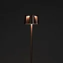 Konstsmide Vloerlamp op batterijen NICE hoekig, met USB-aansluiting, CCT Switch, met aanraakdimmer IP54, roest dimbaar