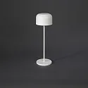 Konstsmide battery table lamp LILLE with USB connection, with touch dimmer IP54, white dimmable