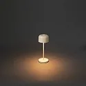 Konstsmide battery table lamp LILLE MINI with USB connection, with touch dimmer IP54, sand coloured dimmable