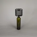 Konstsmide battery table lamp BOTTLE with USB connection, with touch dimmer IP54, black dimmable