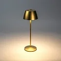 Konstsmide Tafellamp op batterijen EZE USB IP54, goud mat