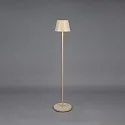 Konstsmide battery floor lamp POMEZIA MEDIUM USB IP54, sand coloured dimmable