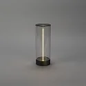 Konstsmide Tafellamp op batterijen EDISON S USB IP54, antraciet dimbaar
