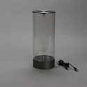 Konstsmide Tafellamp op batterijen EDISON L USB IP54, antraciet dimbaar