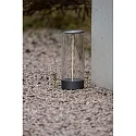 Konstsmide Tafellamp op batterijen EDISON L USB IP54, antraciet dimbaar