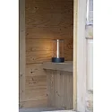 Konstsmide Tafellamp op batterijen EDISON M USB IP54, antraciet dimbaar