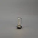 Konstsmide Tafellamp op batterijen EDISON XS USB IP54, antraciet dimbaar