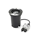 Konstsmide Outdoor in-ground spot, IP65, round, 230V, GU10 max. 6W, beam angle adjustable 0-15°, stainless steel 304 / clear glass