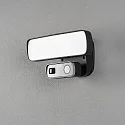 Wandarmatuur voor buitenshuis SMARTLIGHT WIDE met bewegingsmelder, met camera IP54, zwart dimbaar