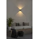 Konstsmide wall luminaire GELA up / down IP54, dark grey 