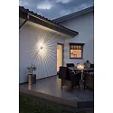 HighPower LED outdoor wall luminaire MONZA, with side effect, 3W 3000K 160lm, anodised brass, massive aluminium