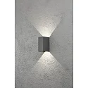 Wandarmatuur voor buitenshuis CREMONA up down, instelbaar IP54, antraciet, transparant 