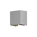 Konstsmide HighPower LED outdoor wall luminaire CREMONA, 3W 3000K 460lm, grey aluminium / clear acrylic, adjustable light outlet