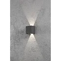 Konstsmide HighPower LED outdoor wall luminaire CREMONA, 3W 3000K 460lm, anthracite aluminium / clear acrylic, adjustable light outlet