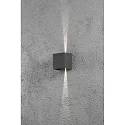 Konstsmide HighPower LED outdoor wall luminaire CREMONA, 3W 3000K 460lm, anthracite aluminium / clear acrylic, adjustable light outlet