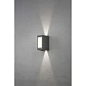 Konstsmide Wandarmatuur voor buitenshuis CREMONA instelbaar IP54, antraciet, opaal, transparant 