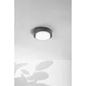 Fabas Luce outdoor ceiling luminaire OWEN IP65, dark grey
