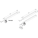 3pc. set of under-cabinet luminaire LED ADD-ON Mini + LED transformer LED 24 / 15W