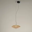 LEDS C4 Pendelarmatuur PLAT SURFACE (PHASE) met lampenkap, CCT Switch, instelbaar, met diffuser IP20, zwart dimbaar