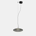 Pendelarmatuur PLAT SURFACE (LIGHT FOR LIFE) met lampenkap, CCT Switch, instelbaar, met diffuser IP20, zwart dimbaar