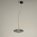Pendelarmatuur PLAT RECESSED (PHASE) met lampenkap, CCT Switch, instelbaar, met diffuser IP20, zwart dimbaar