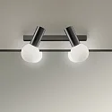 Wand- en plafondarmatuur MIST DOUBLE E14 IP44, zwart