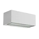 Wandarmatuur voor buitenshuis NEMESIS E27 - 9x22CM up down, groot E27 IP66, wit mat dimbaar