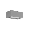 Wandarmatuur voor buitenshuis NEMESIS E27 - 9x22CM up down, groot E27 IP66, grijs dimbaar