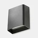 Wand- en plafondarmatuur CLOUS 160MM DOUBLE EMISSION up down, hoekig, schakelbaar IP66, antraciet 