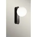Spiegelarmatuur PERLINA WALL IP schakelbaar IP44, zwart 
