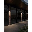 LEDS C4 Wandarmatuur EKO SINGLE EMISSION STANDARD LED down, 1-vlams, stijf IP66, zwart dimbaar