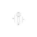 LEDS C4 table lamp COCKTAIL LED with touch dimmer, conical IP20, black dimmable