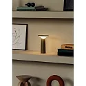 LEDS C4 table lamp COCKTAIL LED with touch dimmer, conical IP20, grey dimmable