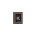 LEDS C4 mounting frame CLICK square, mechanical, brown